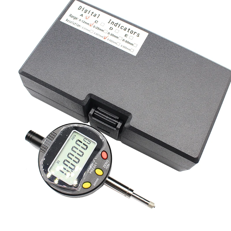 

1PC High-Precision digital Indicators 0-12.7x0.001mm Digital Display Percentile ratio Dial Indicator Range 0-12.7mm