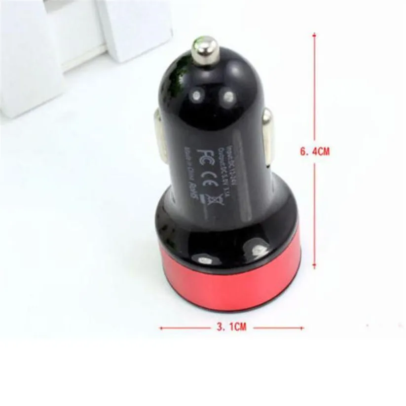 2 порта Mini Dual USB Автомобильное зарядное устройство адаптер для IPhone Sam sung