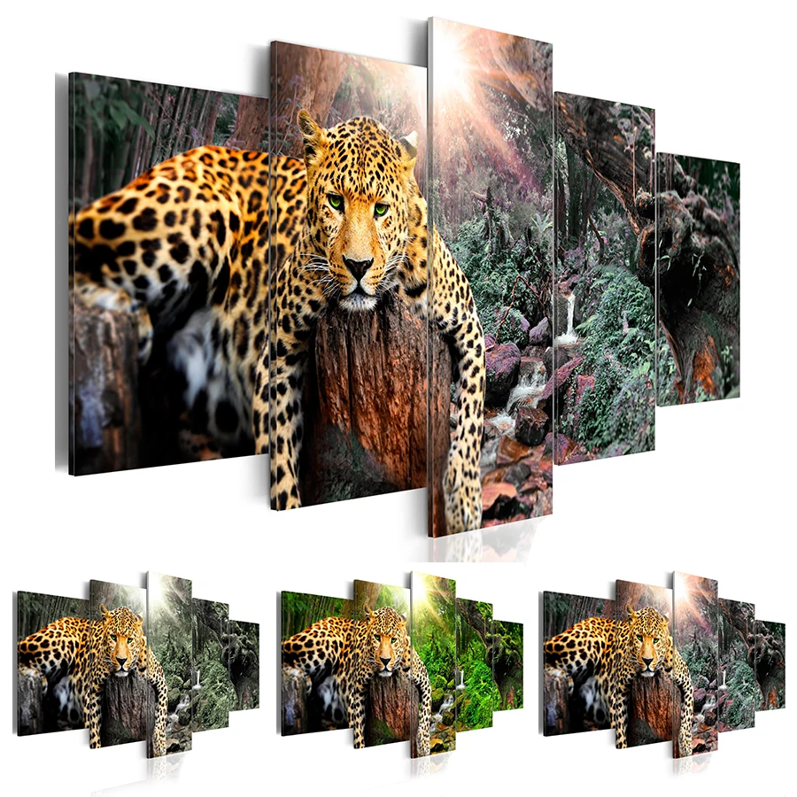 Холст Книги по искусству принт современные дикие Животные Leopard Cheetah живописи