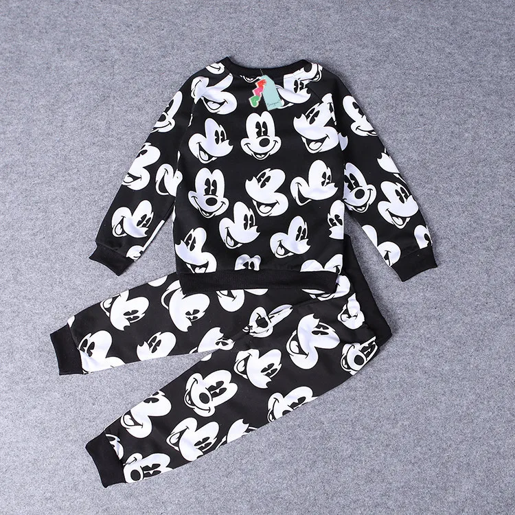 Fashion baby Boys Girls clothing sets Mickey Cartoon Printing kids clothes long sleeve tops + pants suits for boy JM21 | Детская одежда