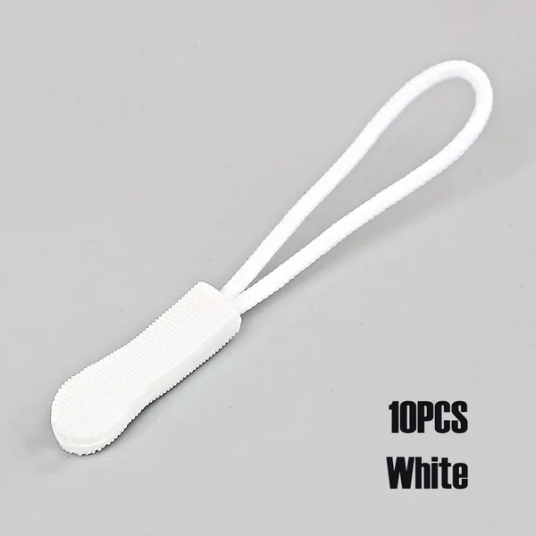 White 10/20 штук застежка-молния тянуть Замена шнура застежка-молнии ремень Lariat черный DIY Одежда сумка рюкзак аксессуары зажим для одежды пулер застежка-молнии - Цвет: White