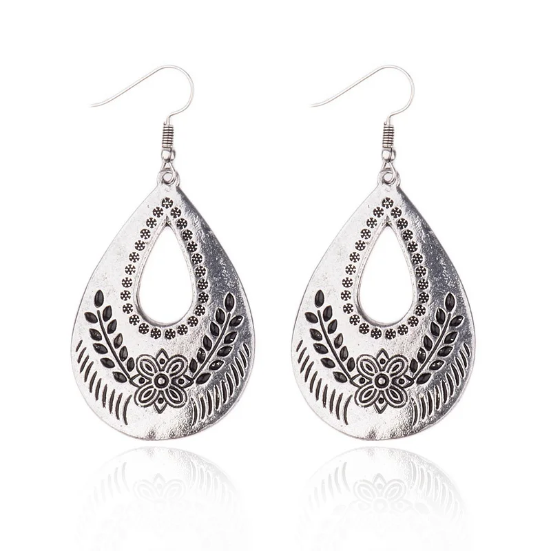 Женские винтажные серьги Amader в стиле бохо Jhumka капля воды цветок висячие