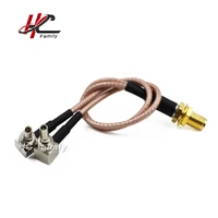 15cm 0 5 ft 3g 4g antenna sma female to crc9 connector splitter combiner rf coaxial pigtail cable for 3g 4g modem router