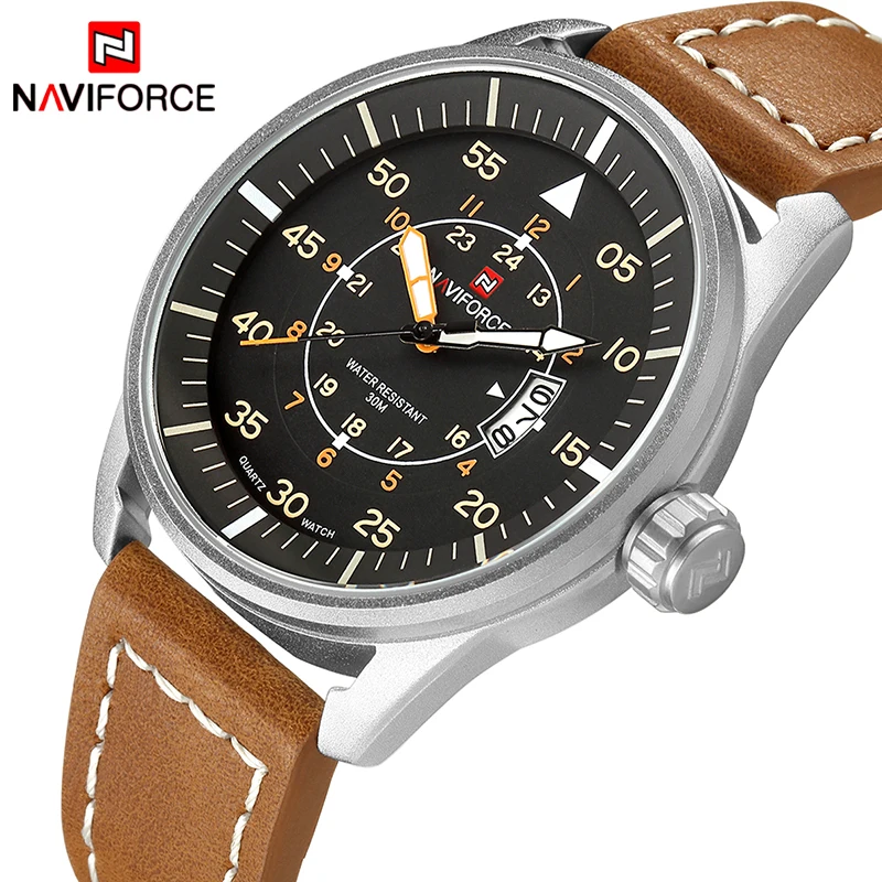 2018 NAVIFORCE лучший бренд класса люкс для мужчин кожа армия военная Униформа часы