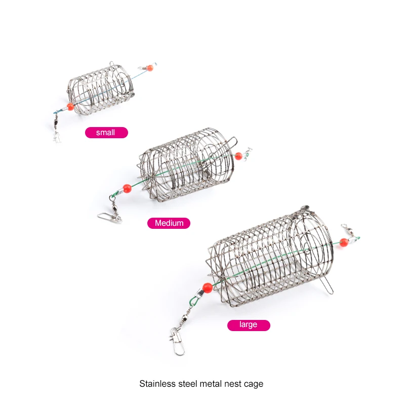 5 шт./лот проволока из нержавеющей стали клетка для рыболовной приманки маленькая