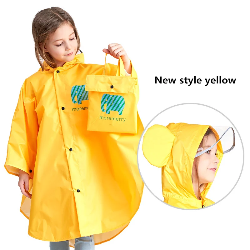 New style yellow Yuding/детский плащ-дождевик с героями мультфильмов для маленьких девочек; непромокаемый плащ-дождевик; водонепроницаемый плащ-пончо для мальчиков; дождевик для малышей - Цвет: New style yellow