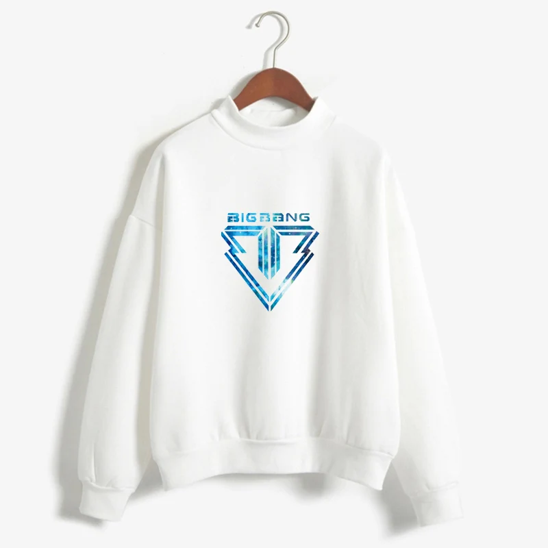 Корейский Kpop Bigbang монолитный Свитшот Модные женские флисовые толстовки с