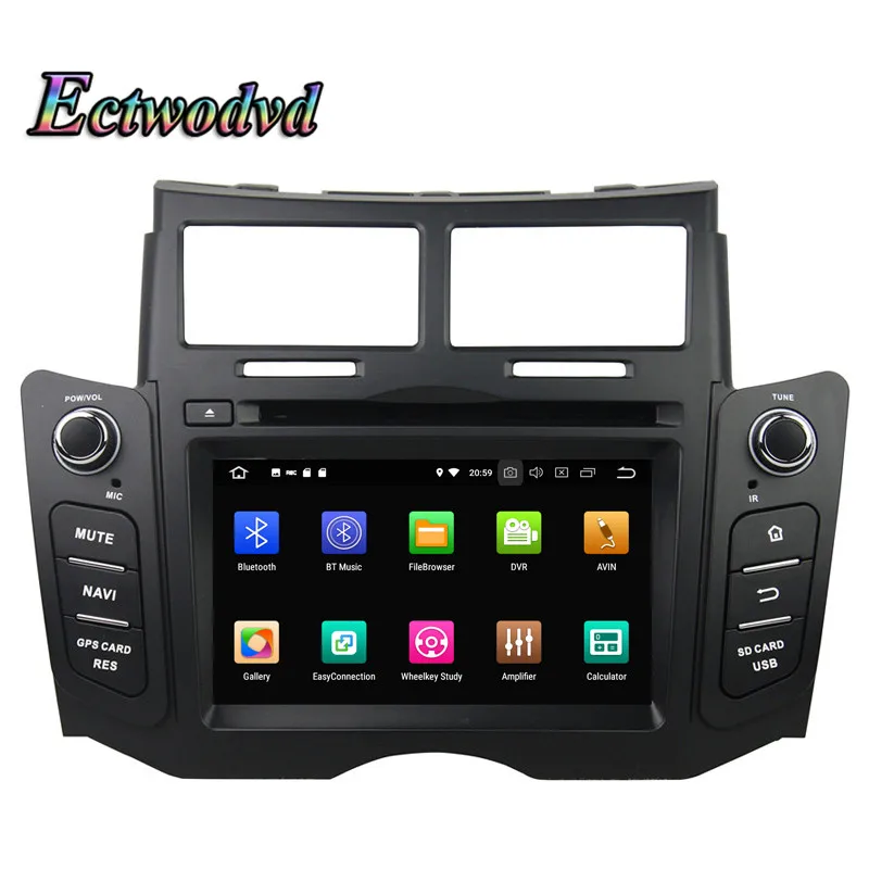 Ectwodvd 4G ram 32G rom Восьмиядерный Android 8 0 автомобильный DVD для Toyota Yaris 2005 2006 2007 2008-2011 Радио