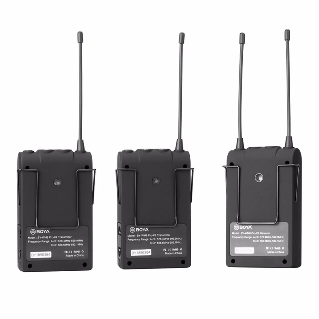 Носимые устройства BOYA BY-WM8 Pro-K2 UHF беспроводной микрофон аудио рекордер для Canon видеокамеры дропшиппинг