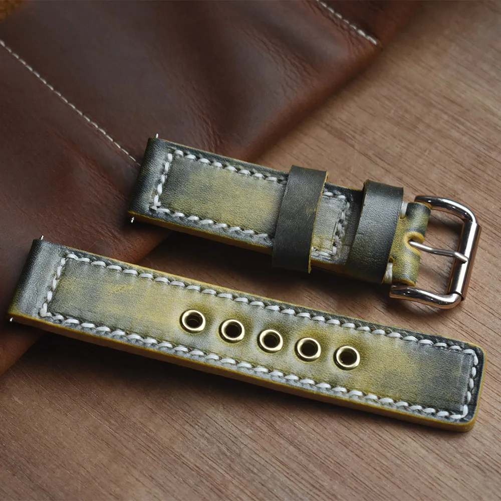 Ретро часы ручной работы ремешок из натуральной кожи Аксессуары фирменный