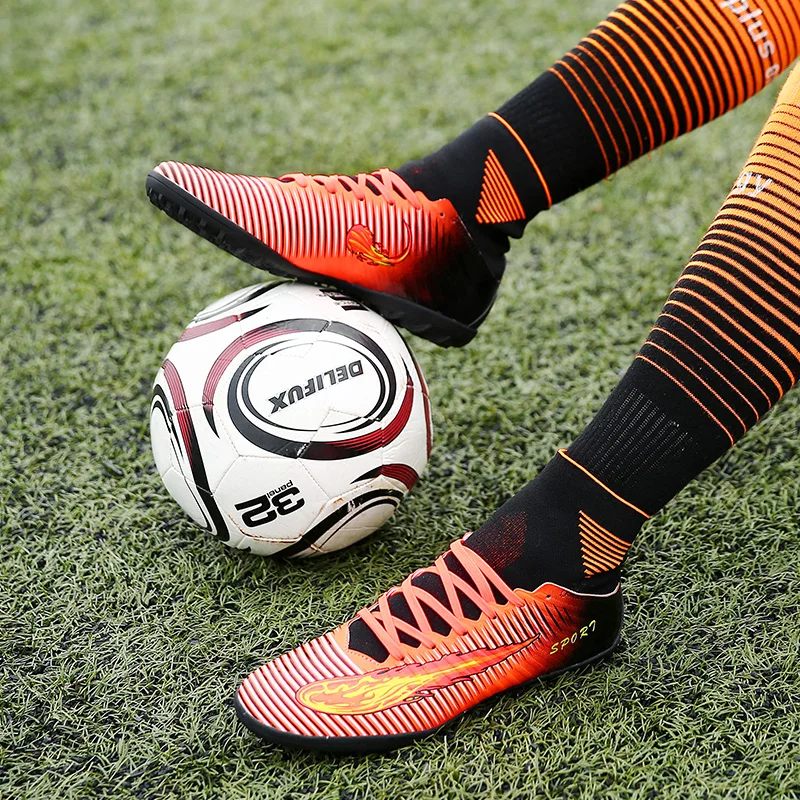 Новое поступление официальные мужские футбольные бутсы Superfly Flame TF CR7 высокие