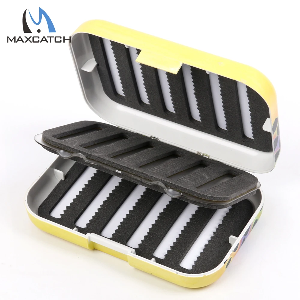 Maxcatch новая форель кожа Fly Рыболовная коробка с откидывающаяся вкладка щелевая