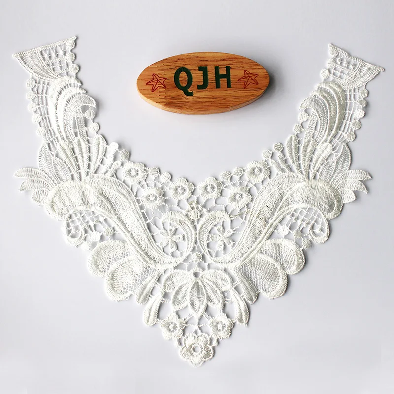 QJH Высококачественная Белая ткань цветок венецианское кружево швейная