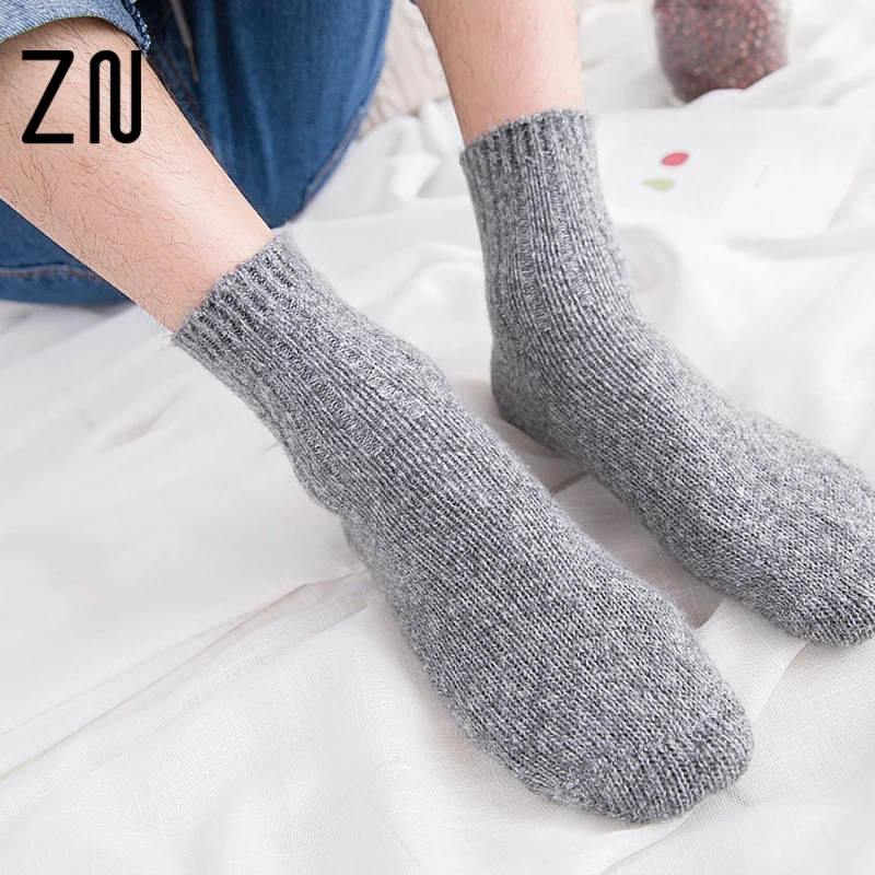 Супер Мягкий Ретро Double Иглы Толщиной Line мужские Носки Теплые толстая Кашемир
