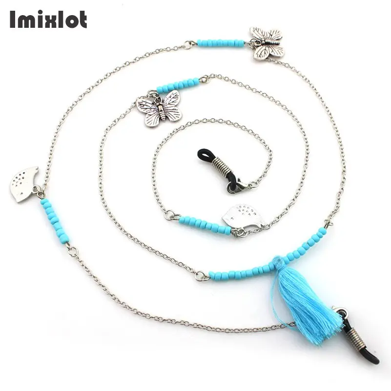 Imixlot 1 предмет Mix Стиль женские разноцветные кисточки, Линзы для очков, рыбной ловли, солнцезащитные очки цепочка для очков для чтения для телефона, держатель для телефона шейный ремешок веревка