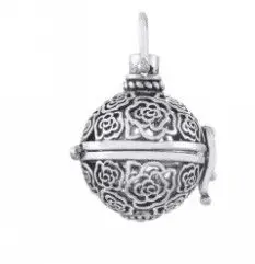 2016 hot sale 10pcs Hot Sale Copper Pendants Round Shape Flowers Openable Hollow Out Mental Box Pendant Retro Fashion Jewelry | Украшения и