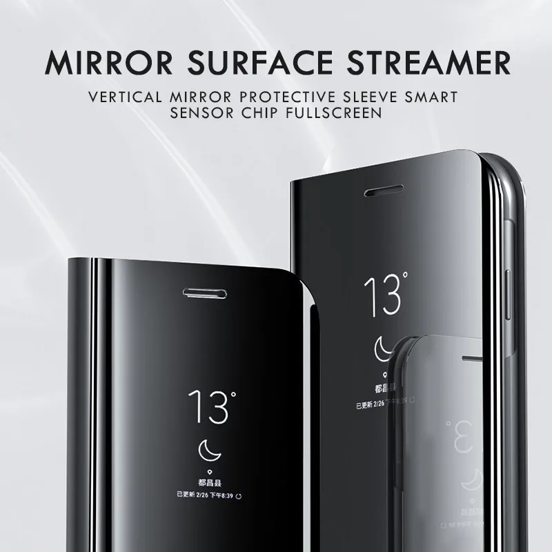 Зеркальный флип-чехол для Samsung S10plus S10 S8 S9 Plus чехол A3 A5 A7 J3 J5 J7 2017 J6 J8 A6 A9 2018 S7 S6 Edge Note 8 9