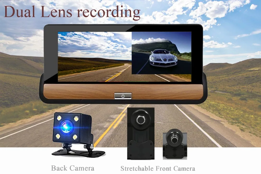 Panlelo 681 автомобильный gps-навигатор видеорегистратор DVR Android система видеорегистратор Wi-Fi 3g/4G сетевая задняя камера заднего обзора Bluetooth