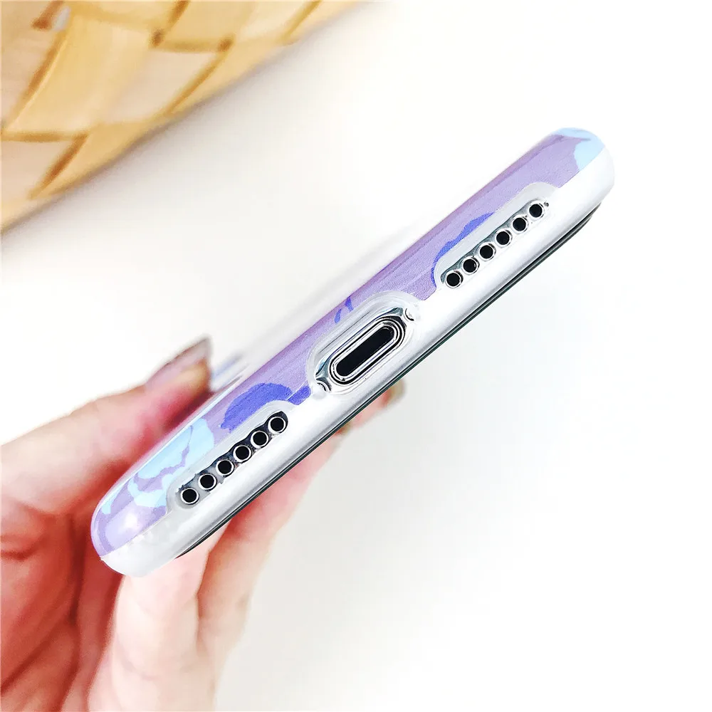 Для IPhone 7 Чехол Fahiong Art цветы Цветочные кремния чехол для X 6 s 8 плюс девушка стиль IMD