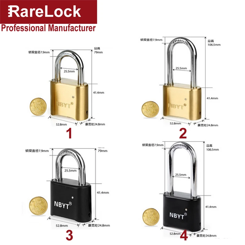 Медный замок для шкафа безопасности игрового чемодана фитнес центра кодовый