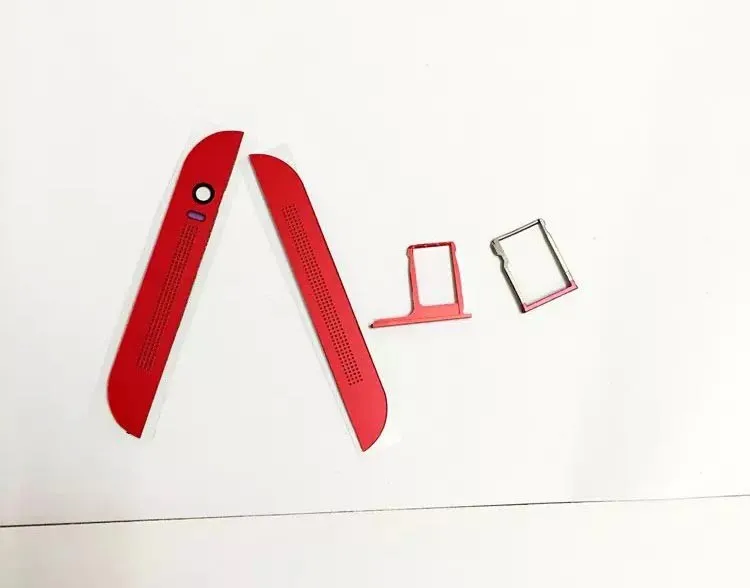 

Red New Ymitn Housing Cover Case for HTC One 2 M8 M8T/D/W Top Bottom Alloy Aluminum Cover,TF&SIM Card Tray Holder
