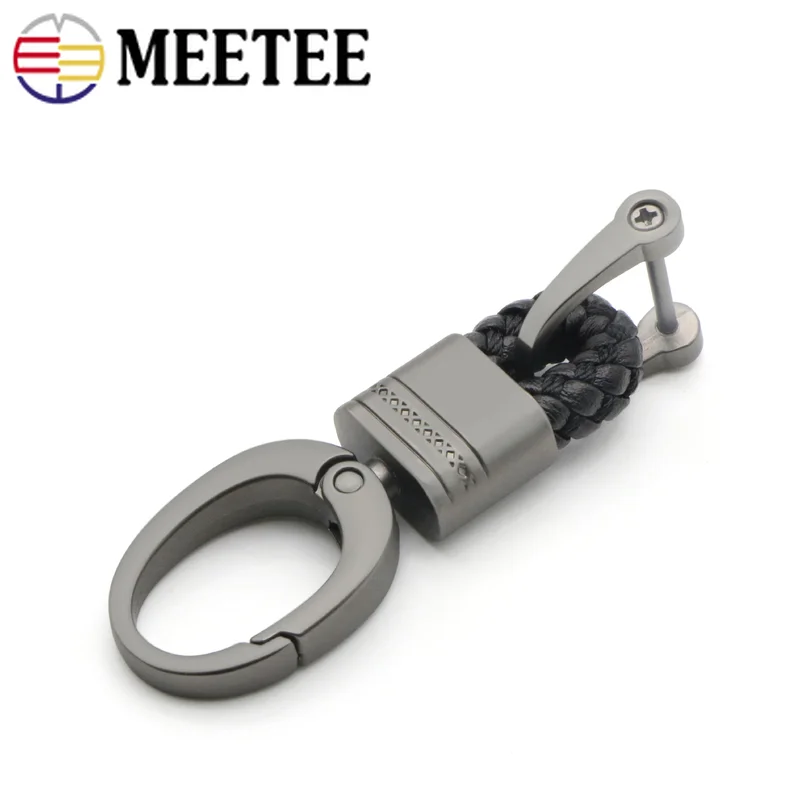 Meetee 2 шт. плетеный Канат металлический брелок пряжки DIY модная подвеска ручной