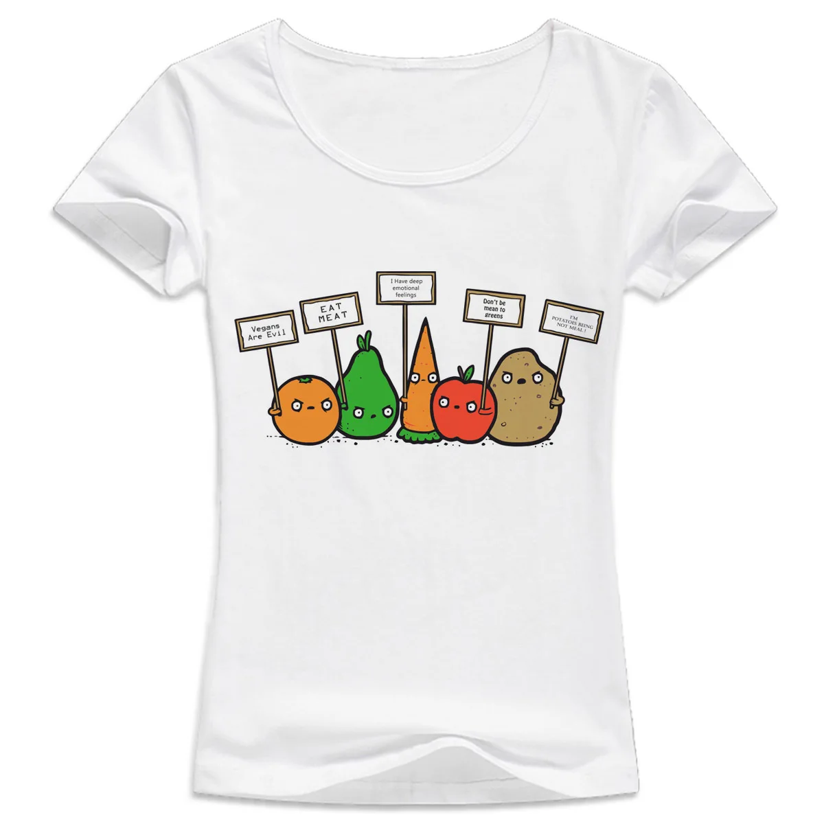 Средство для борьбы с растениями из веганов! 2017 Летняя женская футболка круглым