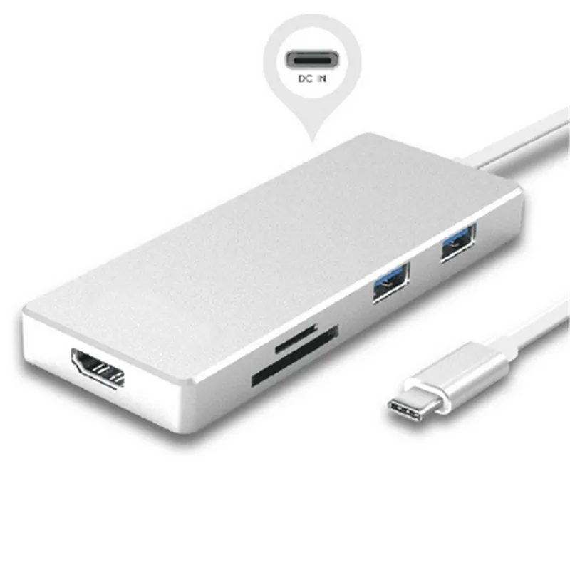 4K x 2K USB 3 1 Type-C к HDMI и порта 0 концентратор устройство для чтения карт SD TF Macbook Pro PC
