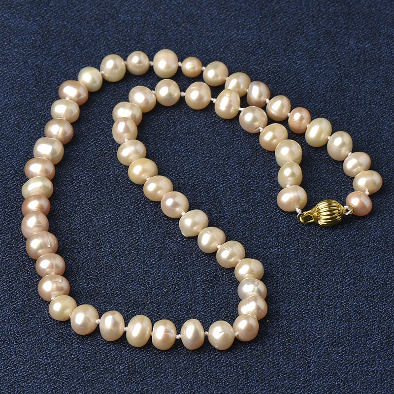 Short sized 1 rows Having a circle and an ellipse Combination 9-10 MM Freshwater unique Pearl Necklace | Украшения и аксессуары