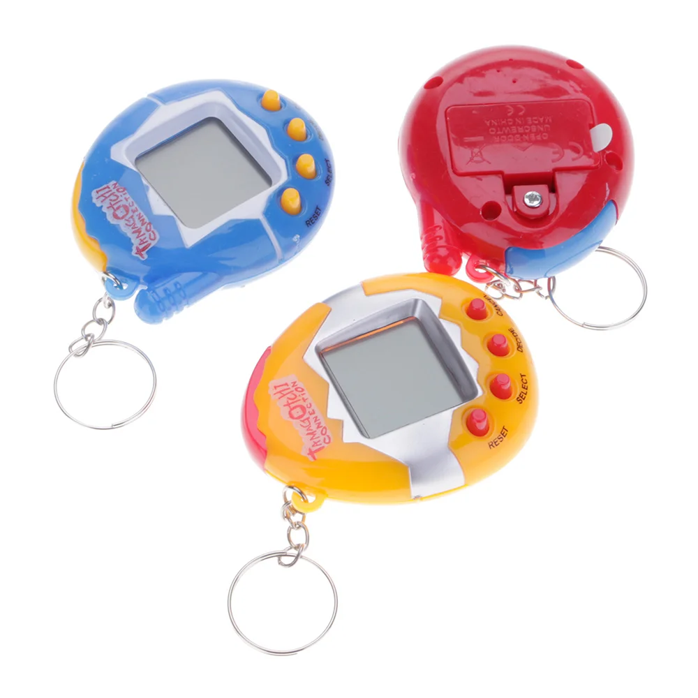 

CitygirlCartoon Virtual Electronic Pets Mini Hand-hold Game Machine Digital Gifts Toy Color Random