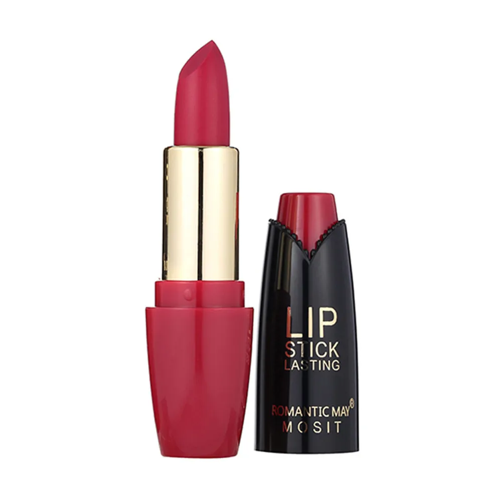 Matte Lipstick Wateproof Romantic May Lipstick Waterproof Long Lasting Matte Lip Cosmetic Beauty Make Lipstick Luxury Makeup