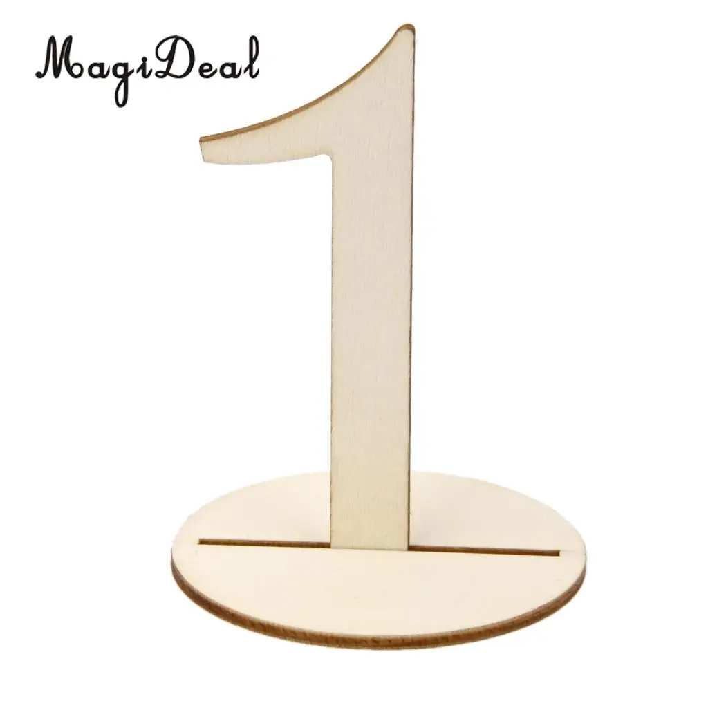 Magiideal 20 шт./лот деревянный Настольный номер 1 MDF держатель для стола с цифрами