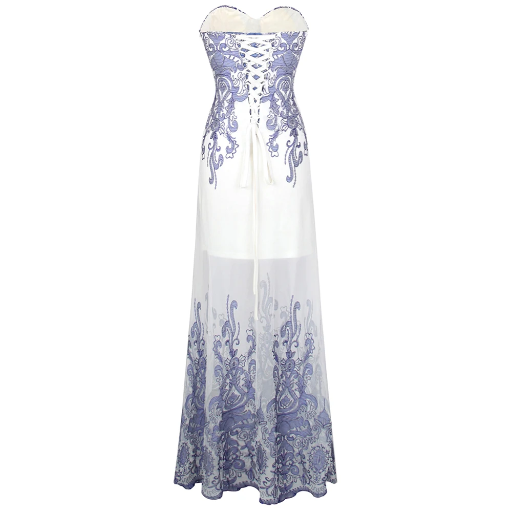 Angel-Fashion винтажные вечерние платья с вышивкой 1920s Прозрачные тюлевые вечерние 189