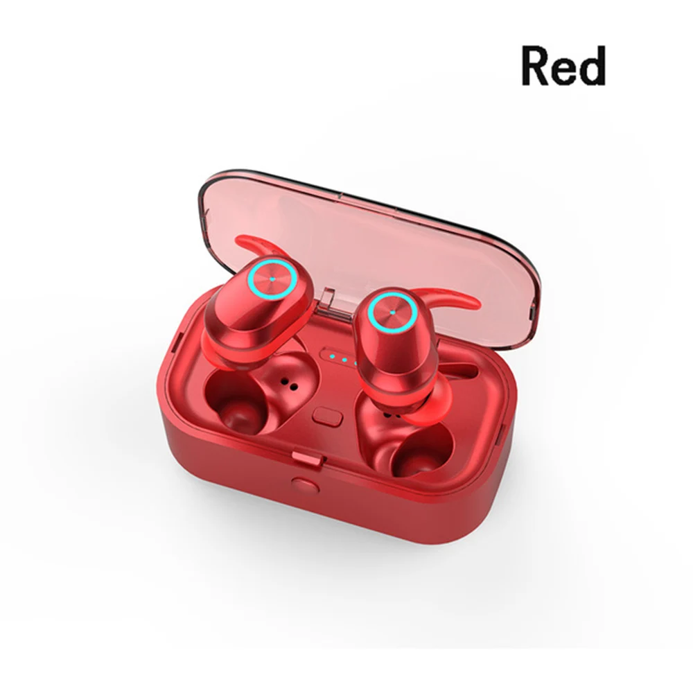 TI Pods red T1 стручки наушники-вкладыши TWS с Беспроводной Bluetooth наушники 5,0 гарнитуры Стерео Беспроводной Handsfree игровой мини спортивные bluetooth-гарнитуры - Цвет: TI Pods red
