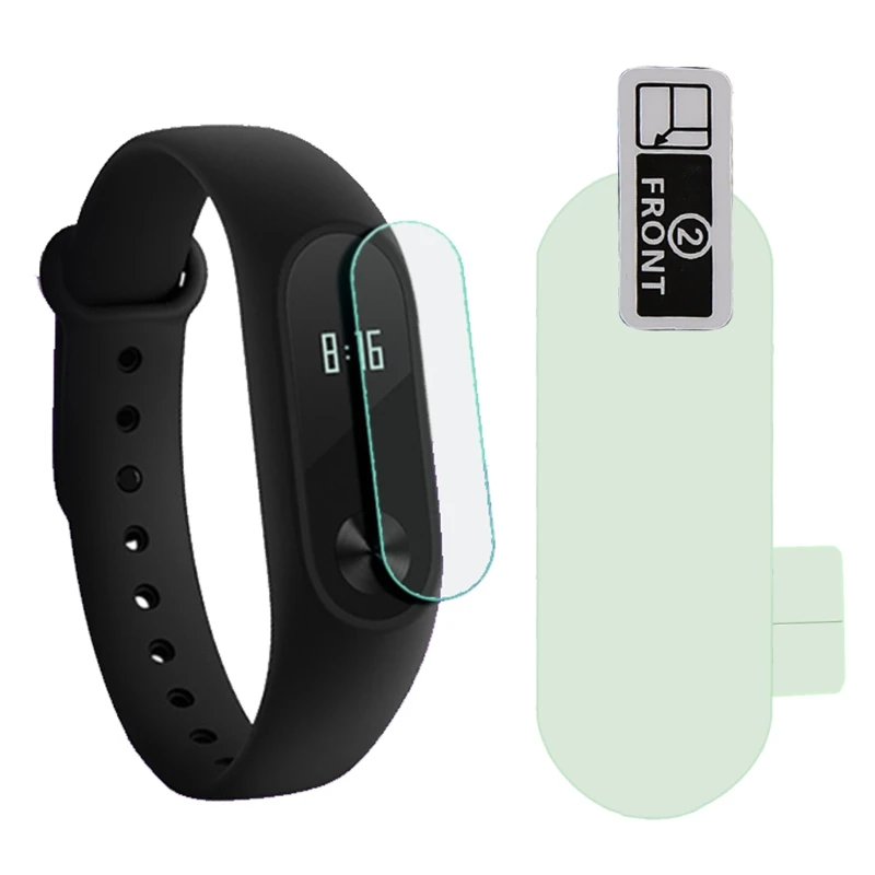 1 набор прозрачных защитных пленок для экрана с клееной бумагой Xiaomi Mi Band 3 Full Cover HD