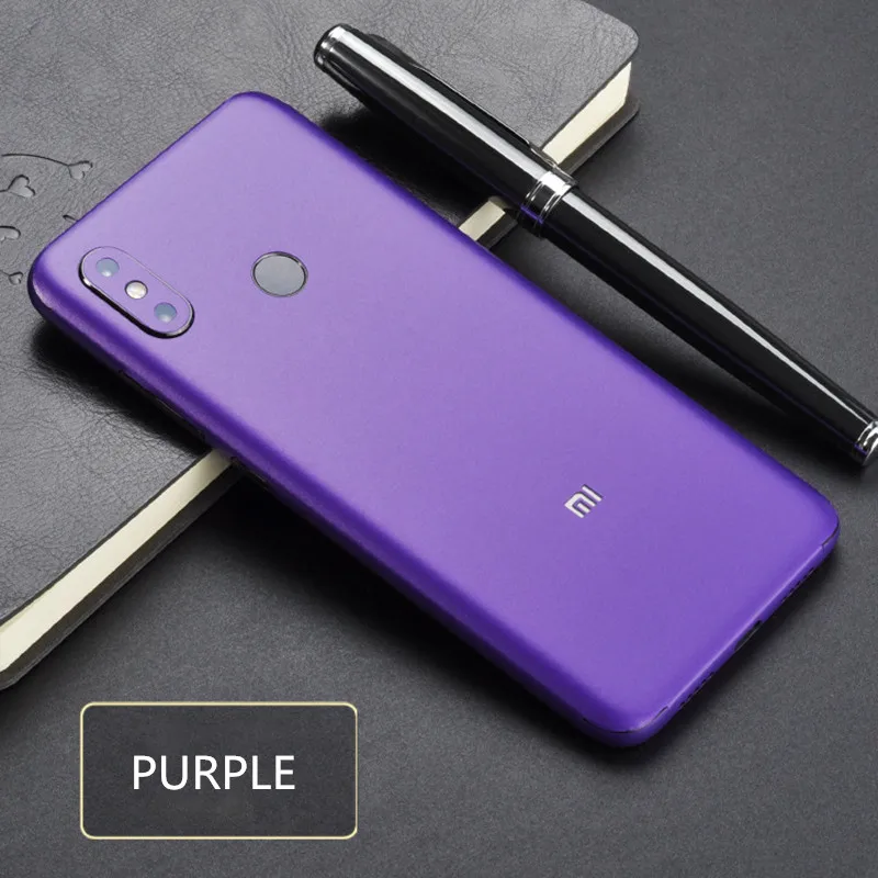 Purple Наклейка конфетного цвета, чехол для Xiaomi mi6 mi6X mi8 8SE Xiaomi Note3, Защитная пленка для льда - Цвет: Purple