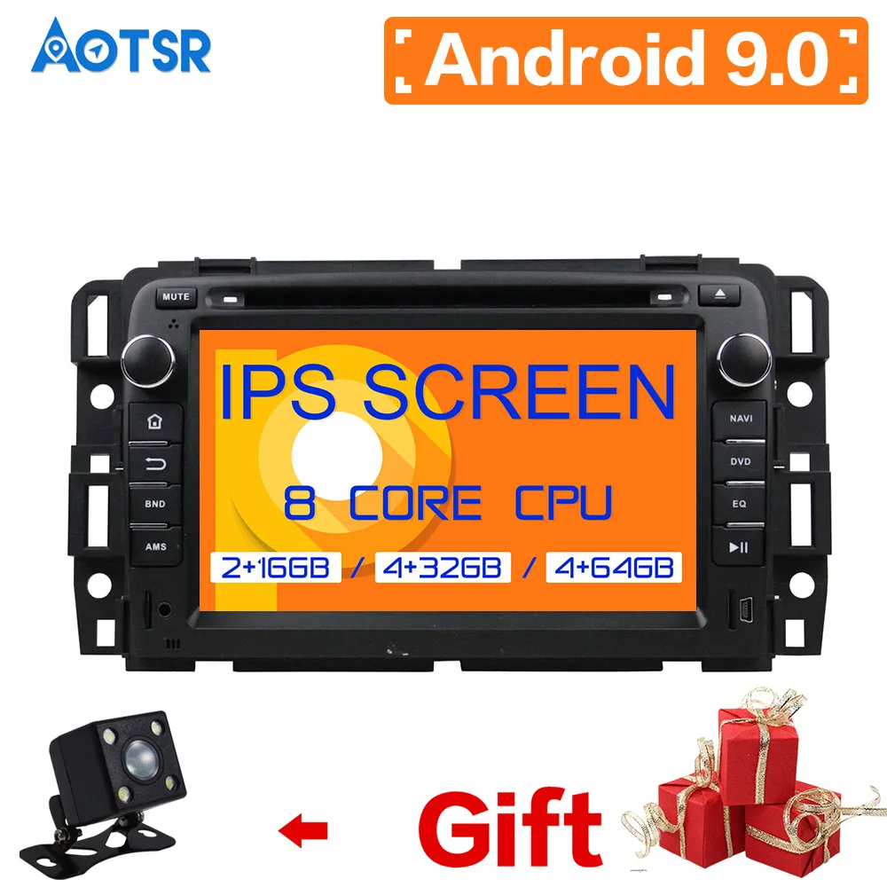 DSP IPS Android 9 0 автомобильный DVD плеер автомобильная навигация для GMC Yukon Sierra Acadia Tahoe 2007