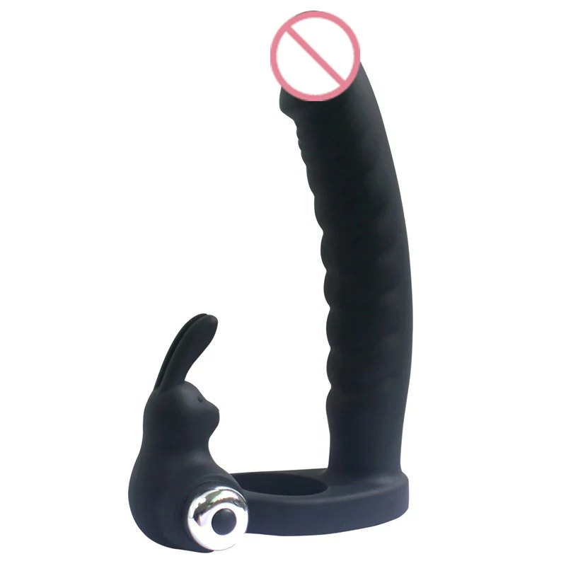 Черный силиконовый ремень для дилдо Вибрирующая Анальная пробка анальная