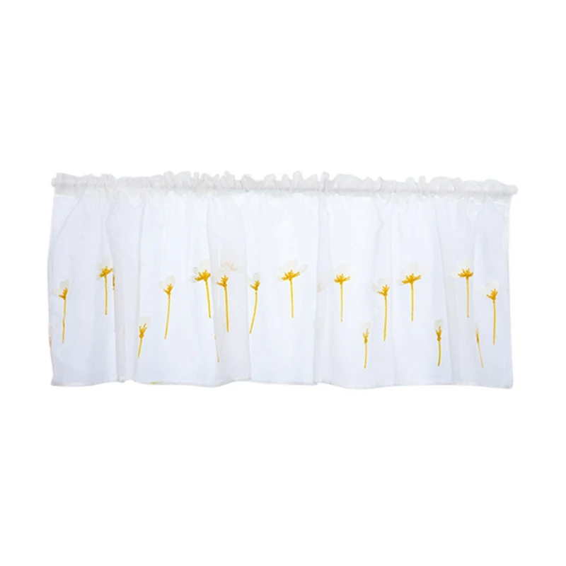 Rod 50x100cm 50x100 см/150 см каркасная штора с вышивкой, Капок, цветы, полуярусная штора, Короткая штора для кухни, ванной, гостиной - Цвет: Rod 50x100cm