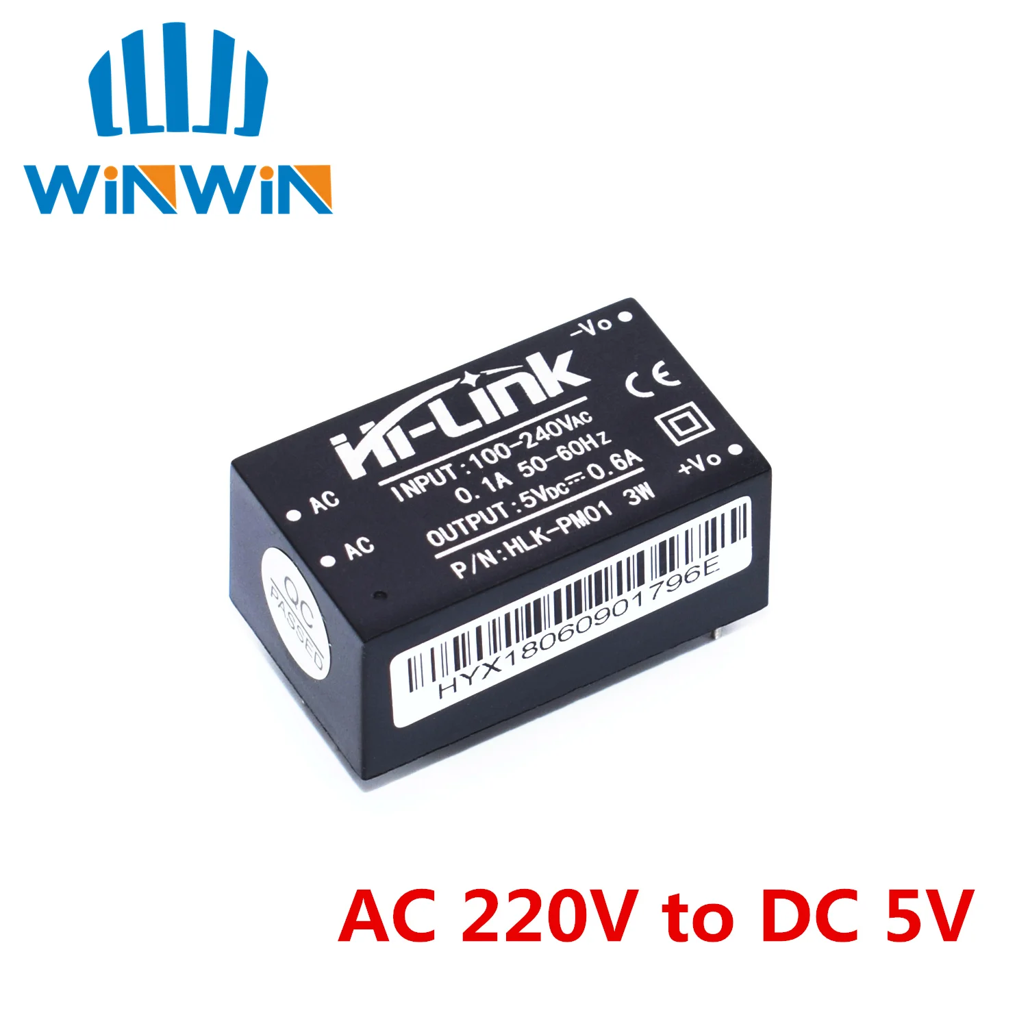 5 шт. HLK-PM01 AC-DC 220V 5V мини модуля питания, интеллигентая(ый) бытовой выключатель питания модуль