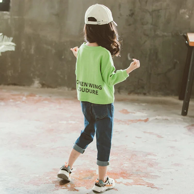 2019 новый комплект одежды для девочек изысканные наряды осенняя одежда маленьких