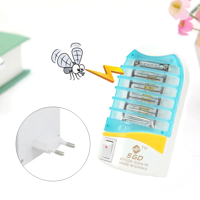 

LED Mosquito Killer Lamp 1W 110V 220V Universal Insect Repellent Bug Zapper UV Mini Night Light Mosquitos electric UVA EU Plug