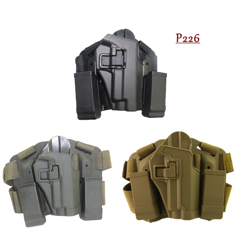 Армейская тактическая черная ястреб прямая нога Бедро правая кобура P226 P229