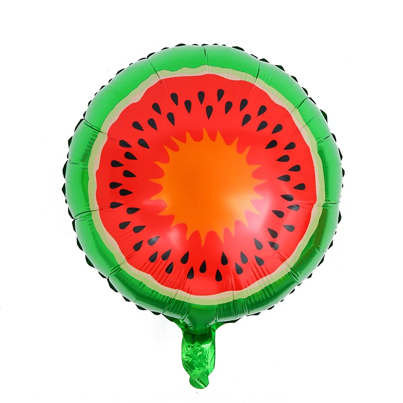 watermelon 10 шт. воздушный шар с гелием из фруктовой фольги, 18 дюймов, арбуз, киви, клубника, апельсин, ананас, шар для летней вечеринки, декоративные принадлежности, детские игрушки - Цвет: watermelon