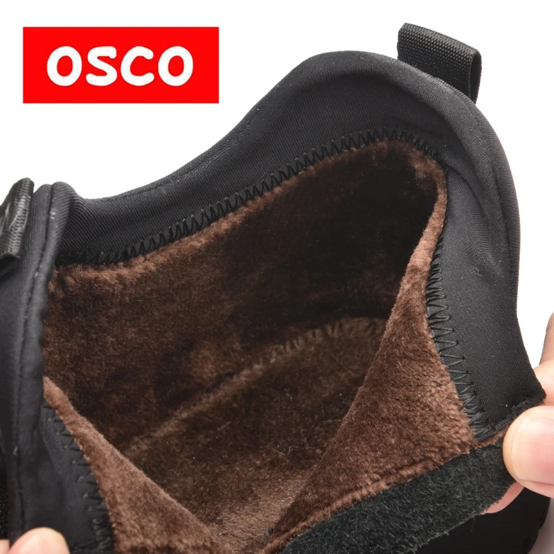 OSCO/мужские зимние ботинки из натуральной кожи модные кроссовки повседневная