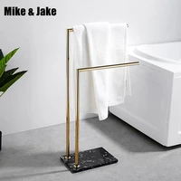 bathroom floor stand towel shelf holder luxurry hotel stand stone towel holder floor bathtub brass towel rack