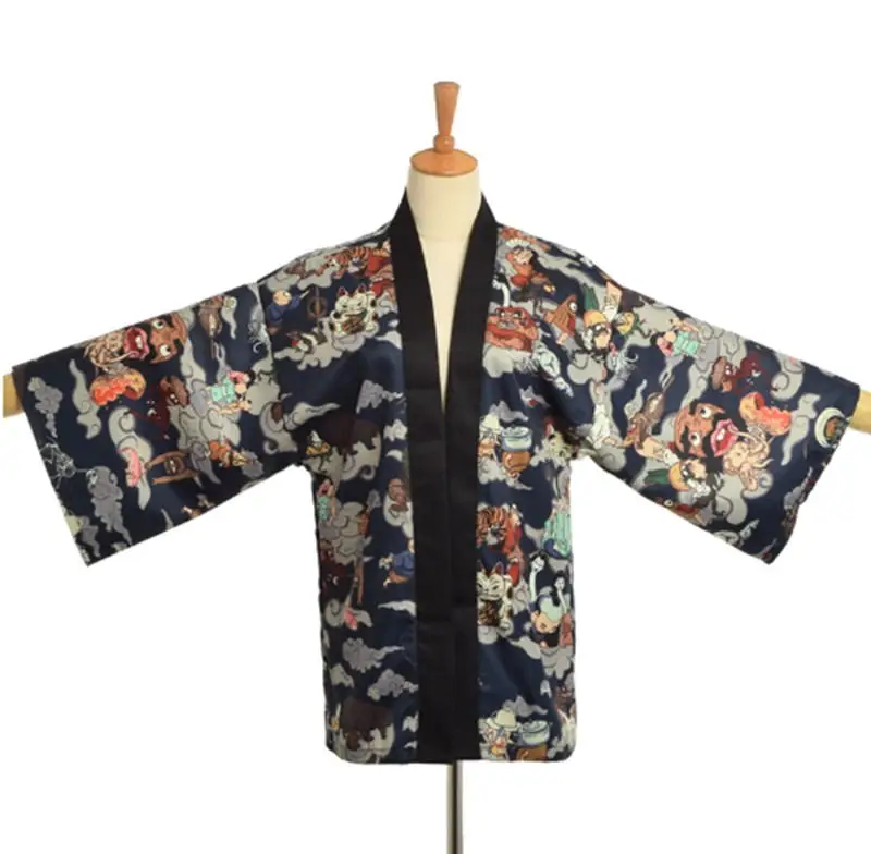 Новое поступление японские кимоно юката Для мужчин Cardgain женщин короткие пальто