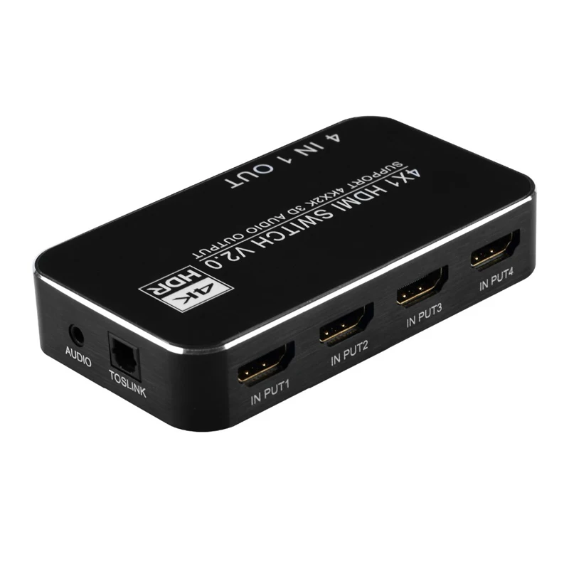 4K HDMI переключатель поддерживает ИК пульт дистанционного управления и ARC аудио