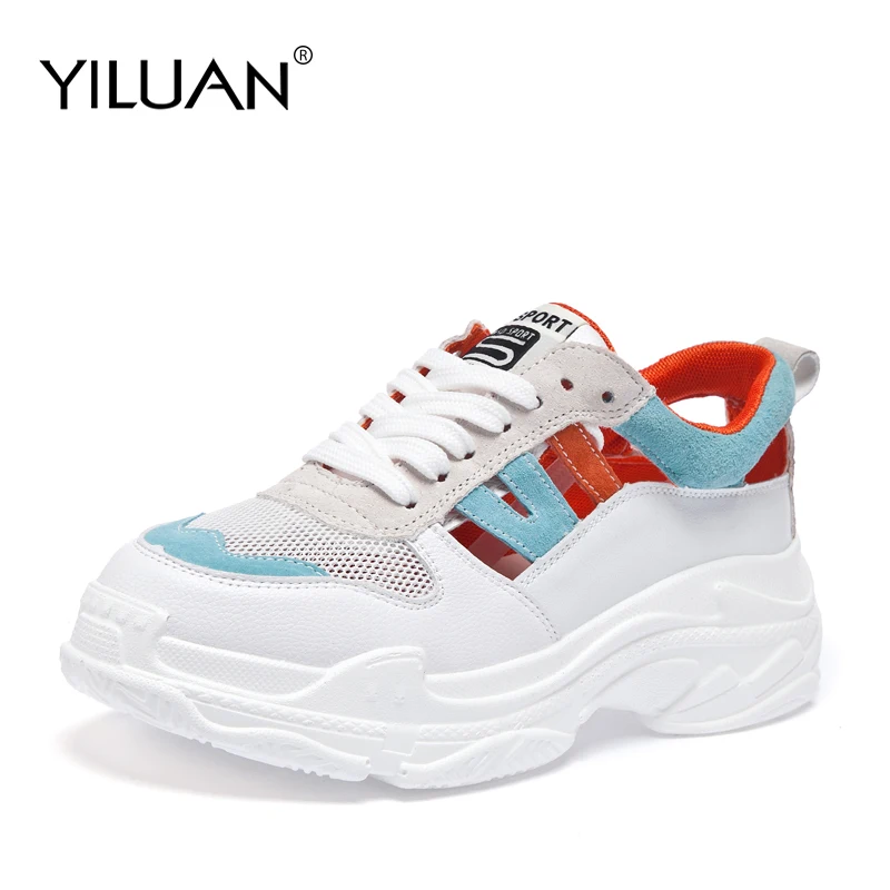 2019 летние сетчатые туфли на толстой подошве дышащие для папы женские из