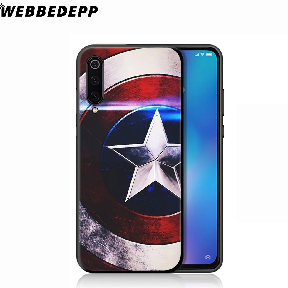 WEBBEDEPP Captain America Caps мягкий чехол для Xiaomi Mi 9T 9 8 SE 6 A1 A2 A3 Lite MiA1 MiA2 MiA3 F1 MAX 3 Mi8 CC9E CC9 |